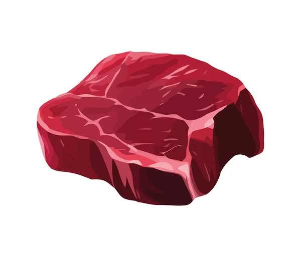 Grilovaný Vepřový Steak Symbolizuje Gurmánský Oběd Svěžest Ikona Izolované — Stockový vektor