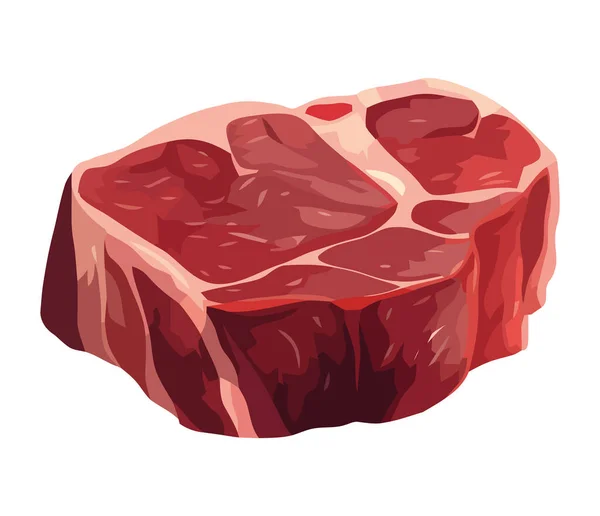 Vers Varkensvlees Biefstuk Maaltijd Gastronomische Koken Illustratie Pictogram Geïsoleerd — Stockvector