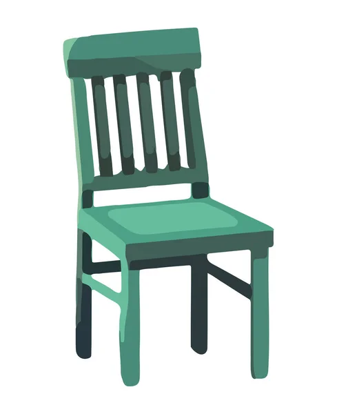 Ein Bequemer Sessel Grüne Farbe Isoliert — Stockvektor