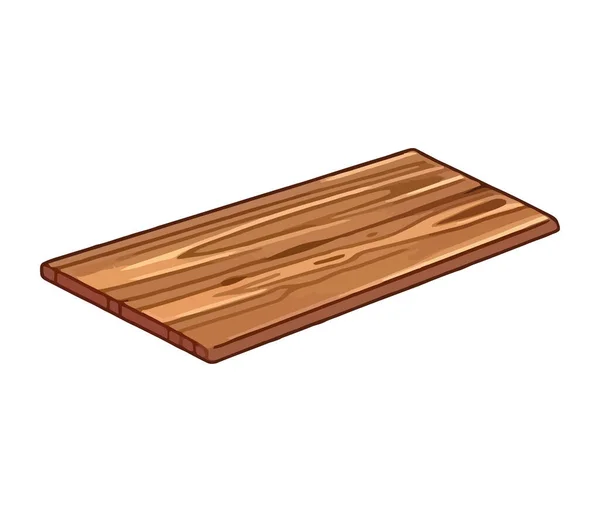 白い背景に素朴な硬木板が孤立 — ストックベクタ