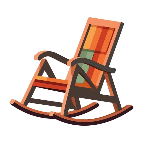 Modern Elegant Rocking Chair Isolated — Stock Vector