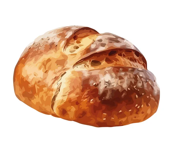 Frisch Gebackenes Croissant Eine Süße Snack Ikone — Stockvektor
