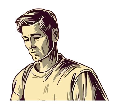 Üzgün bir adam endişeli ve hayal kırıklığına uğramış görünüyor.