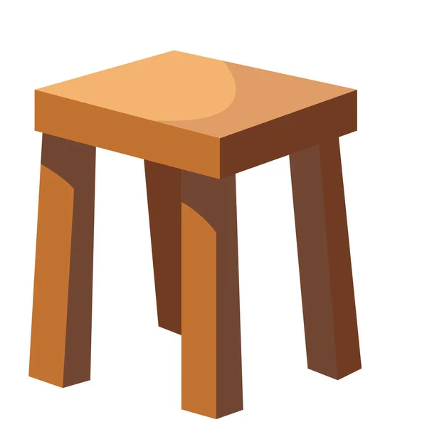 白色隔离木制椅子经典设计 — 图库矢量图片