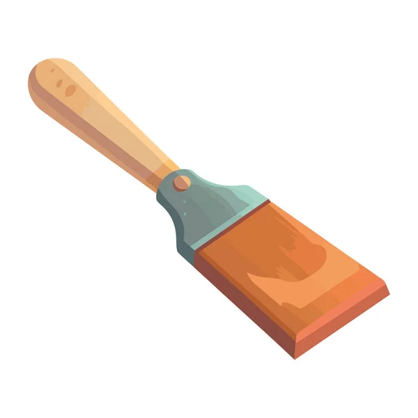 Carpenter Handle Tool Spatule Icon Isolated — Stock Vector
