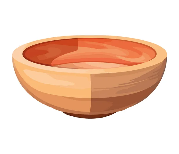 古玩陶瓷碗图标隔离 — 图库矢量图片