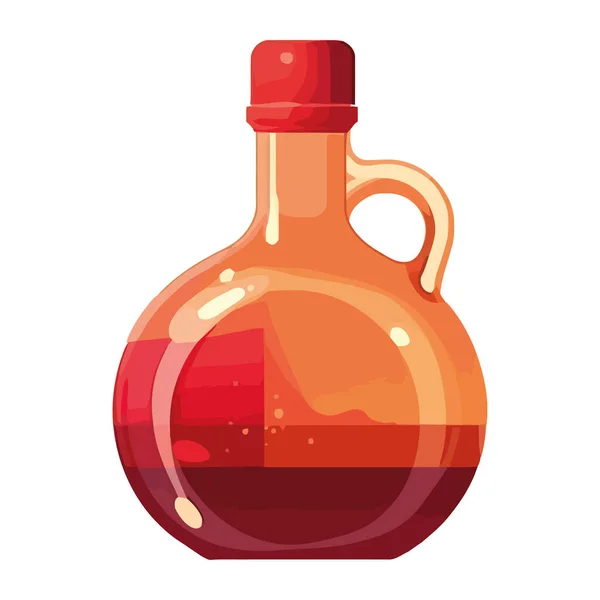 ガラス瓶の中のフレッシュワイン — ストックベクタ