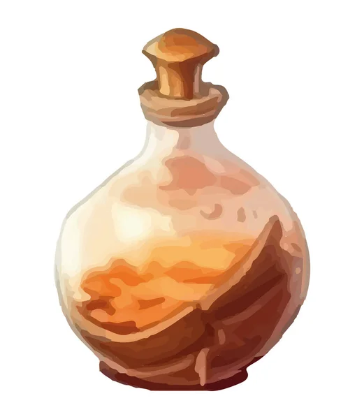 stock vector Antique magic bottle , hand drawn sketch isolated