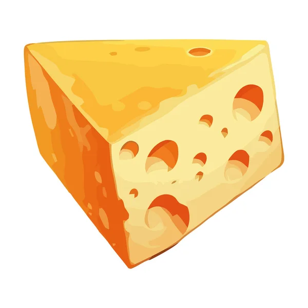 鲜美的奶酪片 用于分离健康的零食图标 — 图库矢量图片