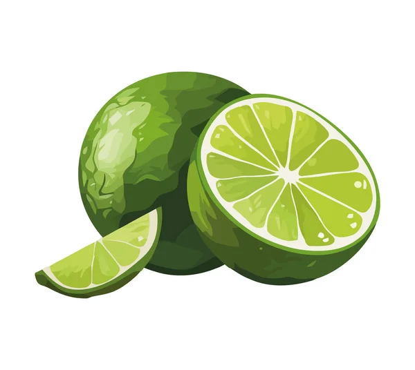 Čerstvé Citrusové Plátky Zralá Šťavnatá Ikona — Stockový vektor