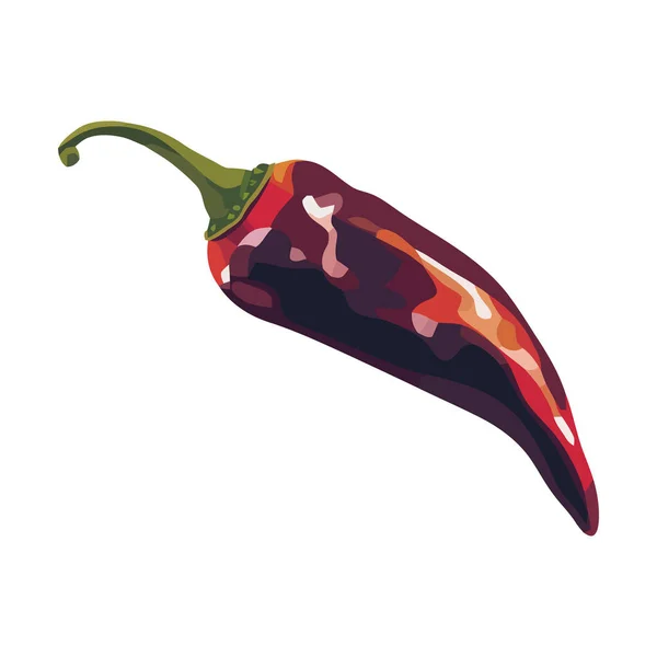 Chili Pimienta Verduras Especias Añadir Saludable Icono Calor Aislado — Archivo Imágenes Vectoriales