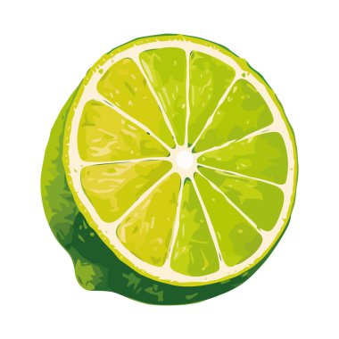 Organik narenciye dilimi, taze ve sulu ikon izole edilmiş.