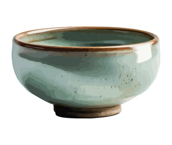 Terracotta Ceramica Decorazione Icona Utensili Cucina Isolato — Vettoriale Stock