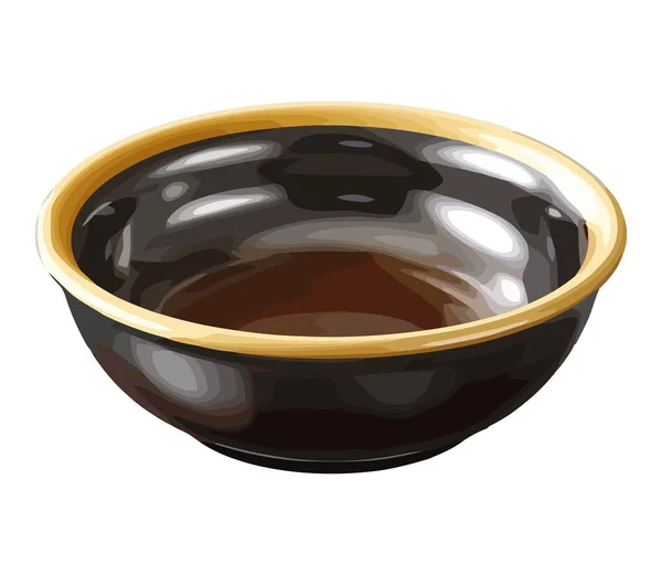 清空陶碗 隔断味汤饭碗图标 — 图库矢量图片