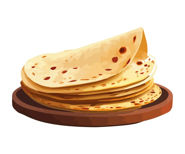 Tumpukan Pancake Buatan Sendiri Dengan Ikon Sirup Madu Terisolasi - Stok Vektor