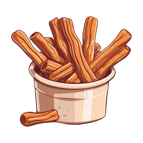 Vector Dibujado Mano Snacks Gourmet Icono Aislado — Archivo Imágenes Vectoriales