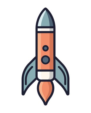 Uzay gemisi kalkışı, uzay keşiflerindeki ilerlemenin sembolü izole edildi