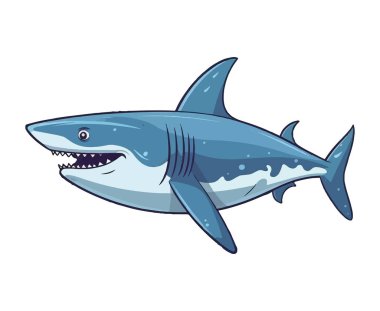 Şirin bir balığın keskin dişleri su altı tehlikesini sembolize eder.