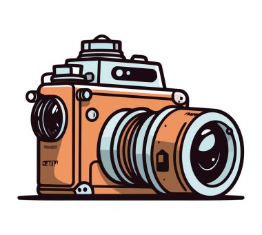 Eski kamera ekipmanları izole fotoğraf tarihini sembolize eder