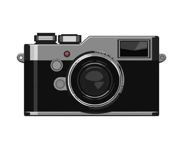 Objectif Caméra Antique Capture Icône Isolée — Image vectorielle