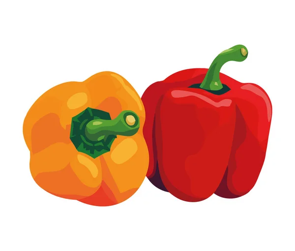 Frisches Paprika Gemüse Für Gesunde Küche — Stockvektor