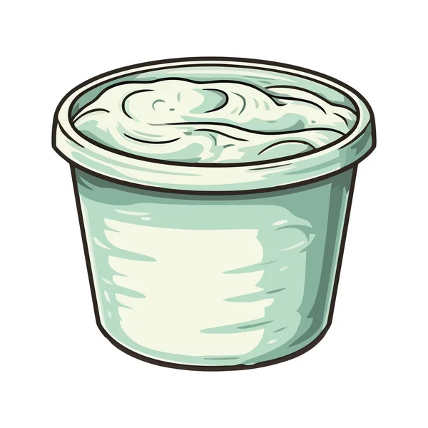 Πλαστικό Δοχείο Καπάκι Κρατά Γκουρμέ Γεύμα Εικονίδιο Απομονωμένο — Διανυσματικό Αρχείο