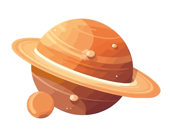 Saturno Espaço Exterior Planeta Ícone Isolado —  Vetores de Stock