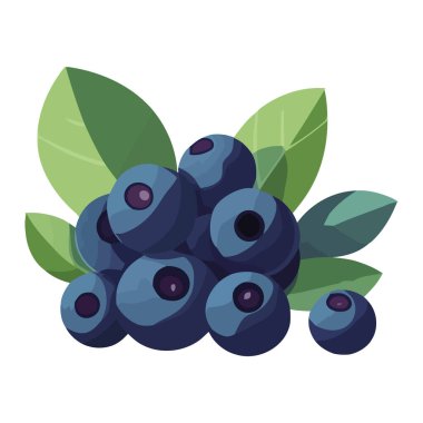 Olgun organik meyve ikonu izole edilmiş sağlıklı yiyecekler.