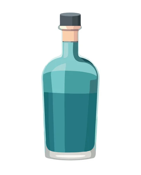 Иконка Бутылки Вина Изолированы Прозрачном Фоне Значок Изолирован — стоковый вектор