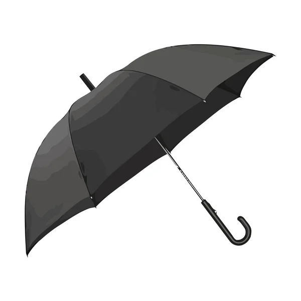 Regndroppe Vektor Med Paraply Handtag Nedan Ikon Isolerad — Stock vektor