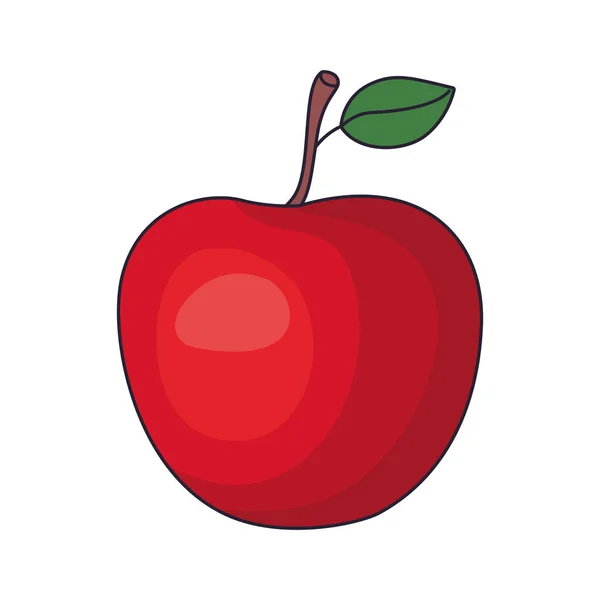 Saftiger Reifer Apfel Ein Gesunder Sommersnack — Stockvektor