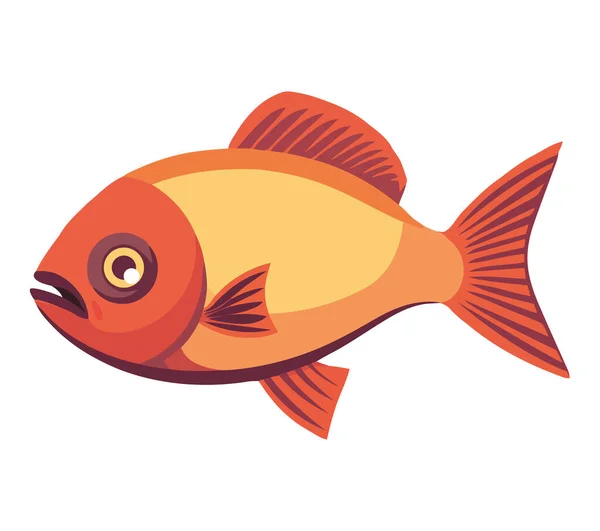 Риба Плаває Тропічному Підводному Райському Знаку Ізольована — стоковий вектор