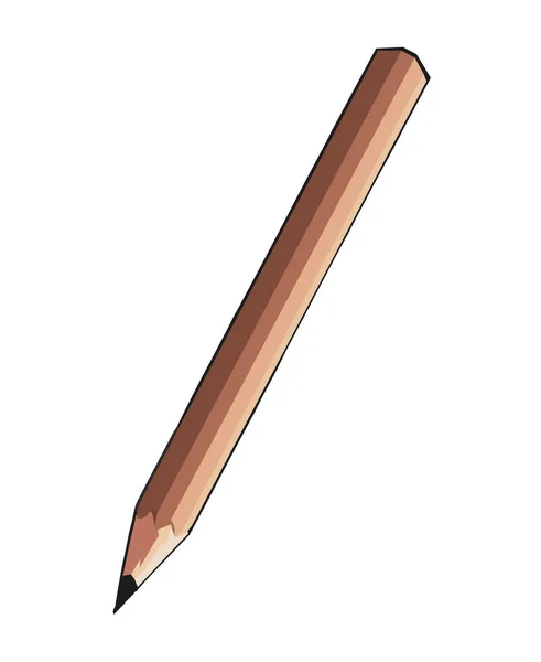 Crayon Sur Fond Blanc Symbole Créativité Icône Éducation Isolé — Image vectorielle