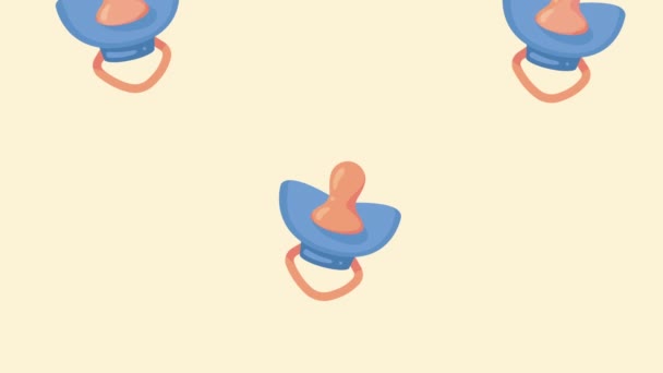 Little Baby Suck Accessory Animation Video Animated — Stock Video