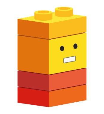 Sevimli çizgi film oyuncakları engelliyor. Maskot, neşeli çocukluk ikonu izole edilmiş.