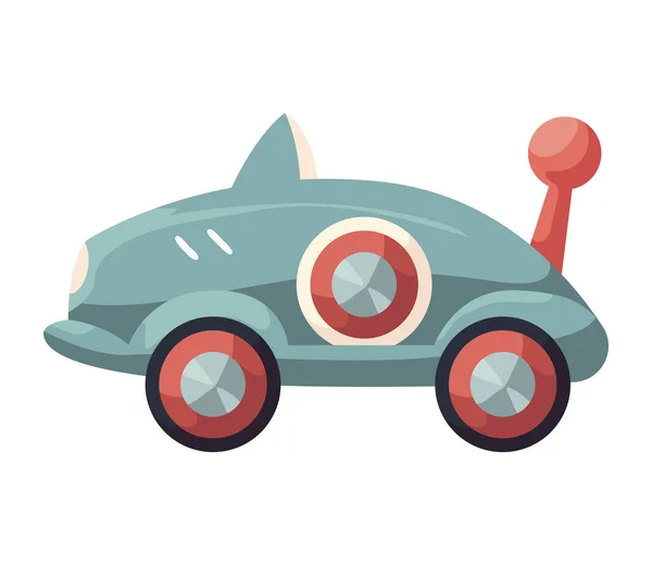 Błyszczący Niebieski Samochód Sportowy Zabawki Projekt Ikona Izolowana — Wektor stockowy