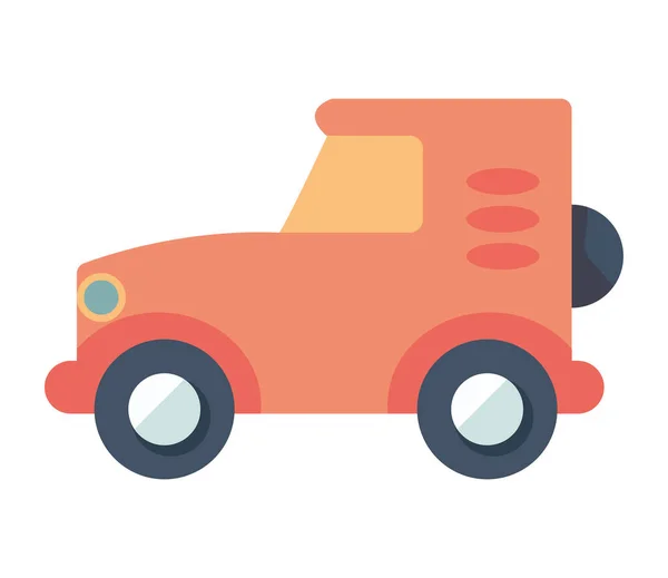 Plastic Truck Car Toy Icon Isolated — Stock Vector