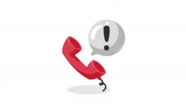 Telefon animasyonunda acil servis 4k video animasyonu