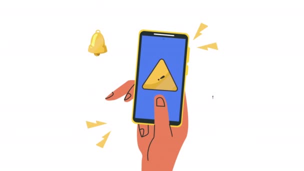 Alert Symbol Triangle Animation Video Animated — Stock Video
