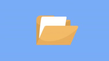 bilgisayar dizini dosya belgeleri animasyon 4k video canlandırması