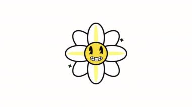 ayçiçeği kawaii tarzı karakter animasyonu 4k video animasyonu