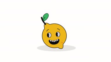 limon kawaii tarzı karakter animasyonu 4k video animasyonu