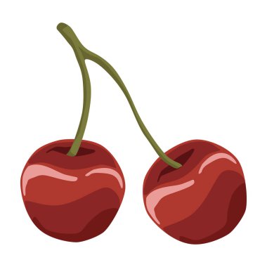 kiraz taze meyve, ikon izole tasarım