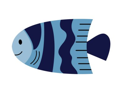 Beyaz yerine mavi balık tasarımı