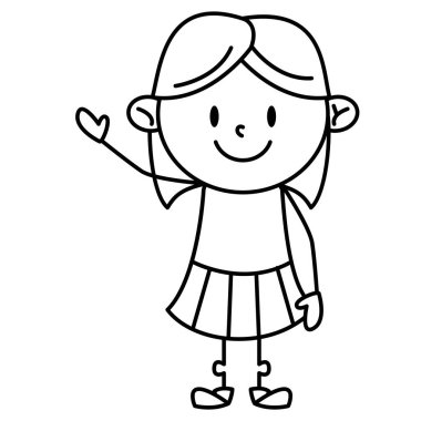 smiling girl design over white