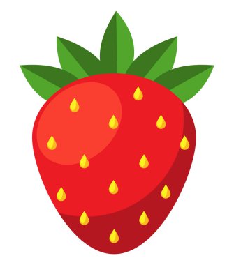 Sağlıklı çilek tasarımı beyaz üzerine