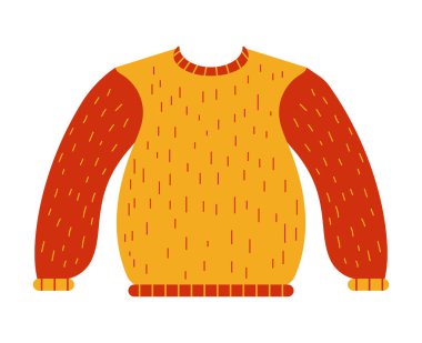 Beyaz yerine, kış için sıcak kazak.