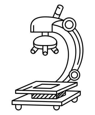 okul mikroskobu beyaz üzerine dizayn