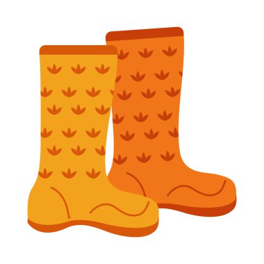 Sonbahar çizmeleri beyaz üzerine dizayn edildi