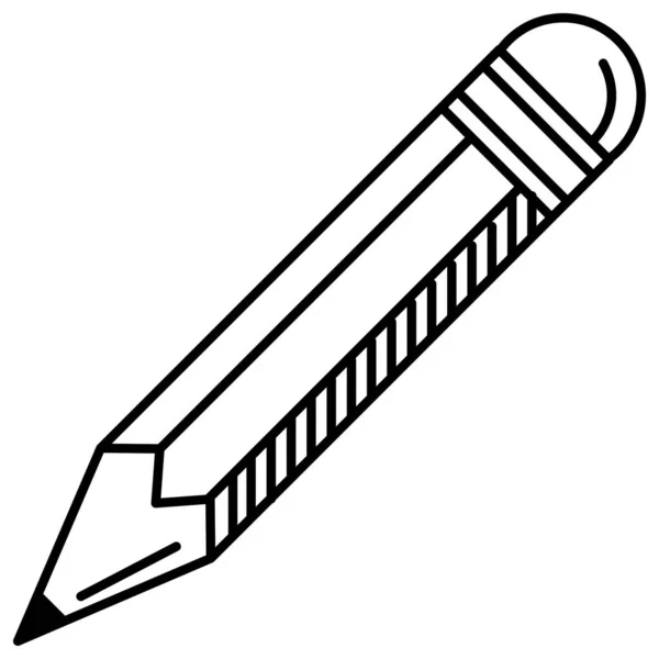 Okul Kalem Tasarımı Beyaz Üzerine — Stok Vektör